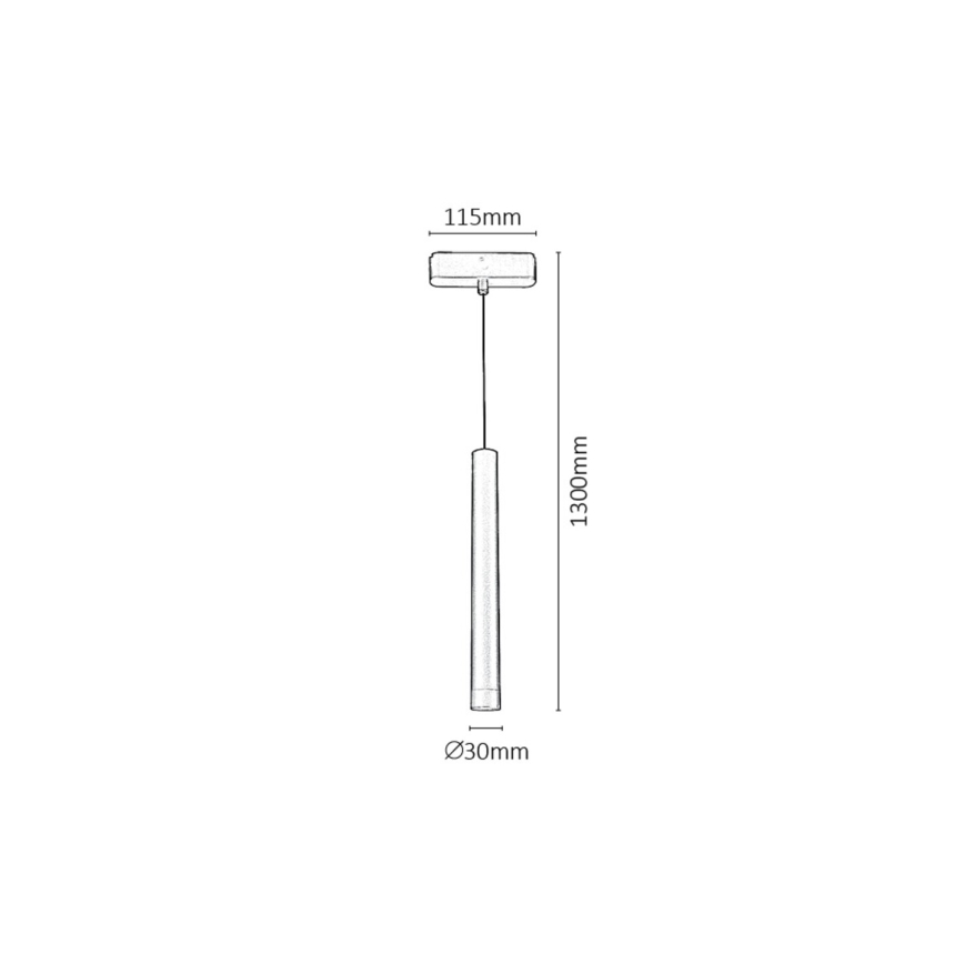 Rabalux - LED Stmievateľný luster na lanku do 1-fázového lištového systému LED/5W/24V 2700-5500K Wi-Fi Tuya čierna