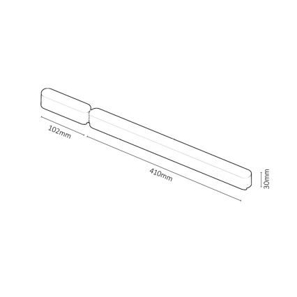 Rabalux - Napájací zdroj pre svietidlá v lištovom systéme 80W/24V 10,2 + 41 cm čierna