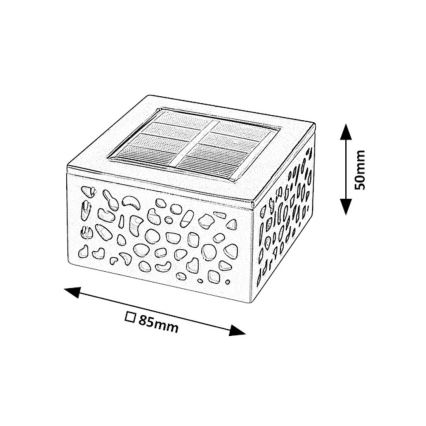 Rabalux - LED Solárne svietidlo LED/0,5W/1,2V IP44 600 mAh