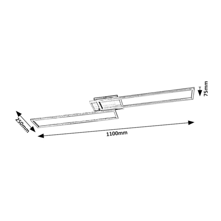 Rabalux - LED Stmievateľné stropné svietidlo LED/40W/230V 2700-6500K Wi-Fi Tuya matný chróm + diaľkové ovládanie