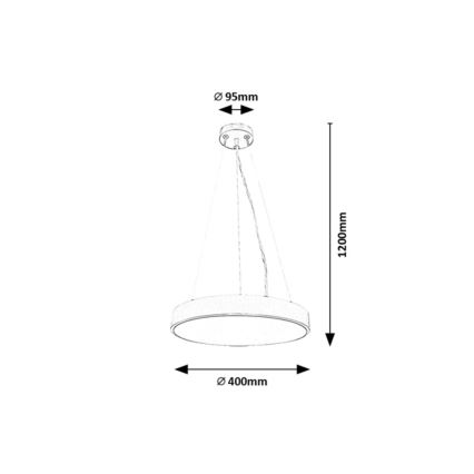 Rabalux - LED Luster na lanku LED/36W/230V 4000K strieborná