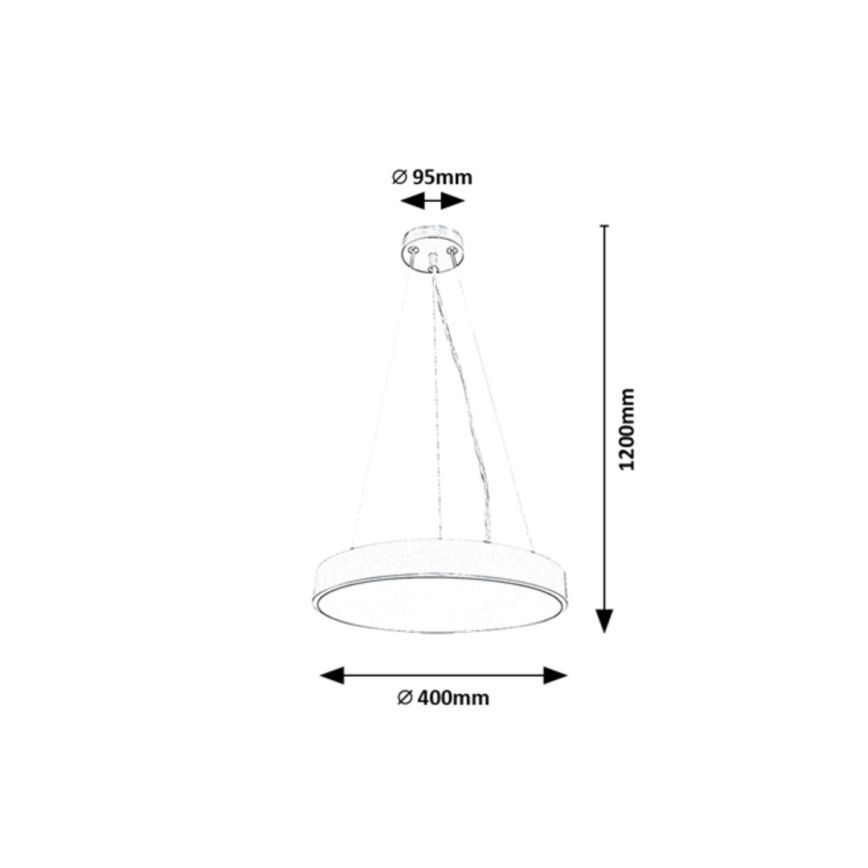 Rabalux - LED Luster na lanku LED/36W/230V 4000K strieborná