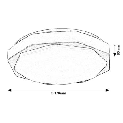 Rabalux - LED Stmievateľné stropné svietidlo LED/18W/230V 3000K/4000K/6000K + diaľkové ovládanie