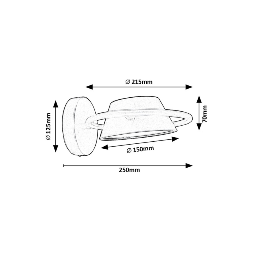Rabalux - LED Nástenné svietidlo LED/6W/230V 3000K čierna