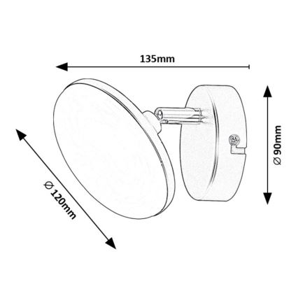 Rabalux - LED Nástenné svietidlo LED/4W/230V 3000K čierna