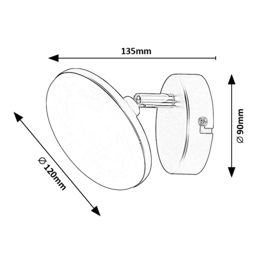 Rabalux - LED Nástenné svietidlo LED/4W/230V 3000K čierna