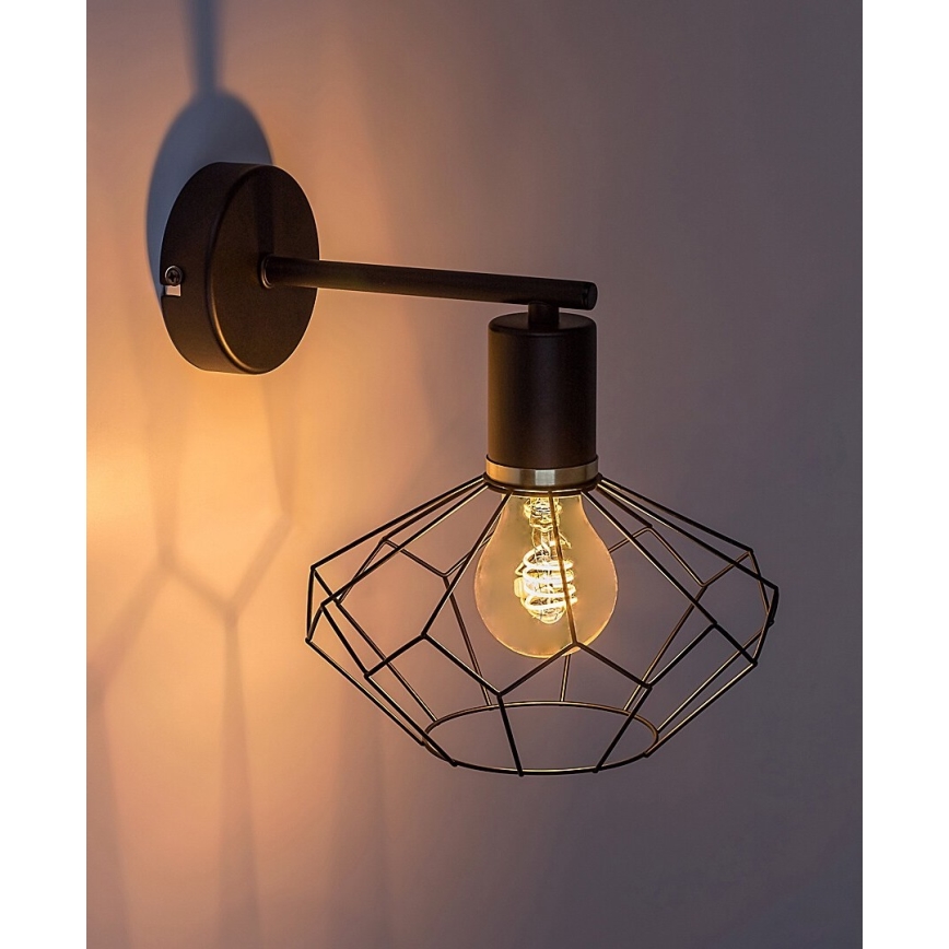 Rabalux - Nástenné svietidlo 1xE27/40W/230V pr. 20 cm čierna
