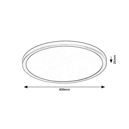 Rabalux - LED Stropné svietidlo LED/36W/230V 3000/4000/6000K pr. 40 cm čierna