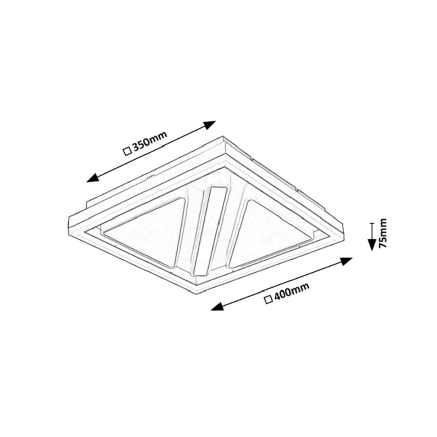Rabalux - LED Stmievateľné stropné svietidlo LED/73W/230V 40x40 cm + diaľkové ovládanie
