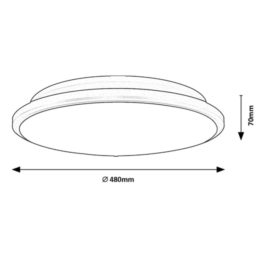 Rabalux - LED Stropné svietidlo LED/45W/230V 4000K strieborná 48 cm