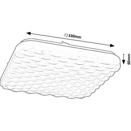 Rabalux - LED Stropné svietidlo LED/24W/230V 4000K 33x33 cm