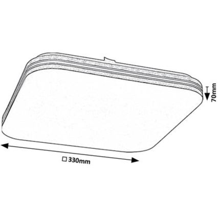 Rabalux - LED Stropné svietidlo LED/18W/230V 4000K 33x33 cm