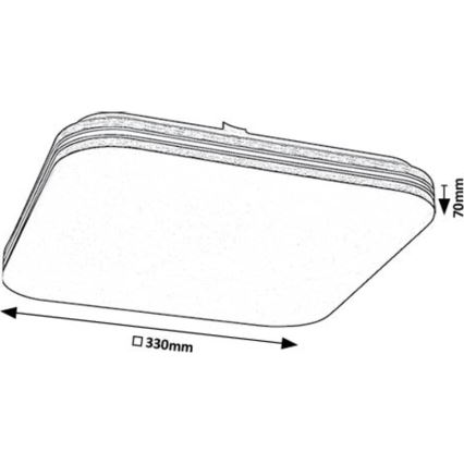 Rabalux - LED Stropné svietidlo LED/18W/230V 4000K 33x33 cm