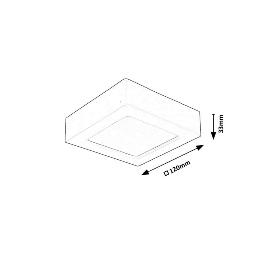 Rabalux - LED Stropné svietidlo LED/7W/230V 4000K 12x12 cm biela