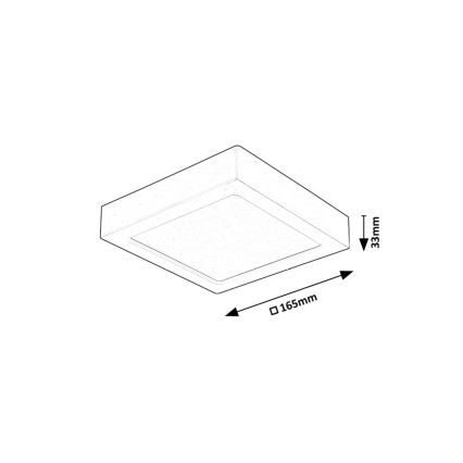 Rabalux - LED Stropné svietidlo LED/15W/230V 3000K 16x16 cm čierna