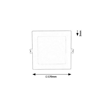 Rabalux - LED Podhľadové svietidlo LED/12W/230V 3000K 17x17 cm biela