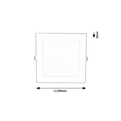 Rabalux - LED Podhľadové svietidlo LED/18W/230V 22x22 cm biela