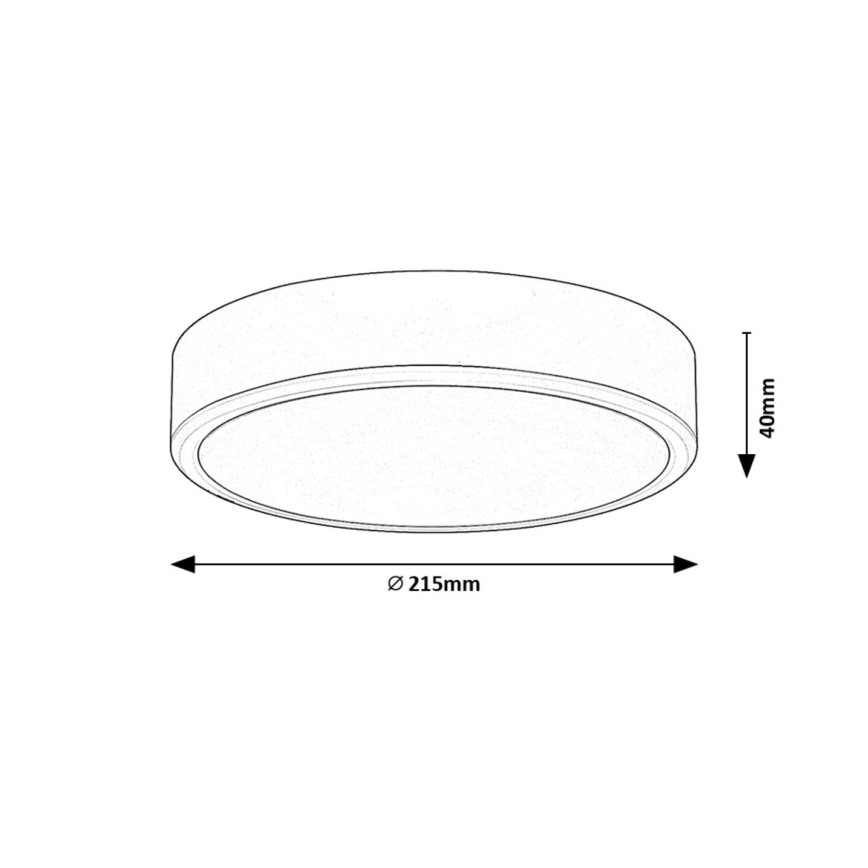 Rabalux - LED Stropné svietidlo LED/22W/230V 3000/4000/6000K pr. 21 cm biela
