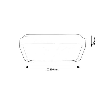 Rabalux - LED Kúpeľňové stropné svietidlo LED/18W/230V IP44 4000K 25x25 cm biela