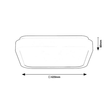 Rabalux - LED Kúpeľňové stropné svietidlo LED/48W/230V IP44 4000K 42x42 cm biela
