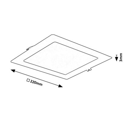 Rabalux - LED Podhľadové svietidlo LED/18W/230V 22x22 cm čierna