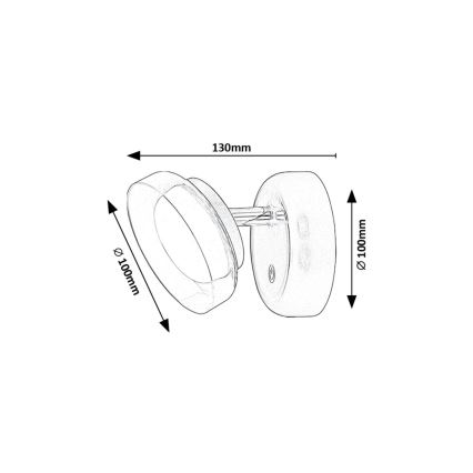 Rabalux - LED Stmievateľné nástenné nabíjecí svítidlo LED/2W/5V 3000K 1800 mAh