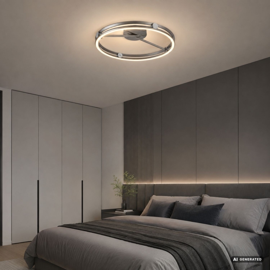 Rabalux - LED Stmievateľné stropné svietidlo LED/60W/230V 3000-6500K pr. 50 cm šedá + diaľkové ovládanie