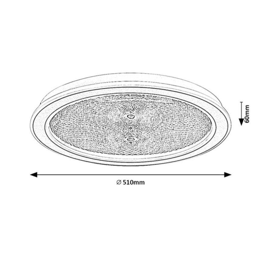 Rabalux - LED stmievateľné stropné svietidlo LED/34W/230V 3000-6500K pr. 51 cm + diaľkové ovládanie