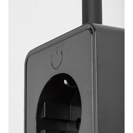 Rabalux - LED Stmievateľná nástenná lampa LED/4W/230V s USB portom do zásuvky 3000/4000/6000K čierna