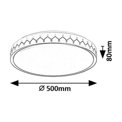 Rabalux - LED Stmievateľné stropné svietidlo LED/48W/230V 3000-6500K + diaľkové ovládanie