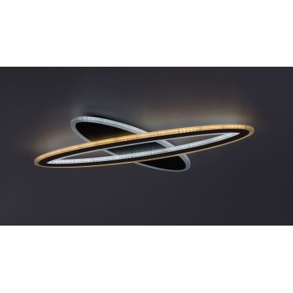 Rabalux - stmievateľné stropné LED svietidlo LED/70W/230V 3000/4000/6000K čierne + diaľkové ovládanie pr. 70 cm