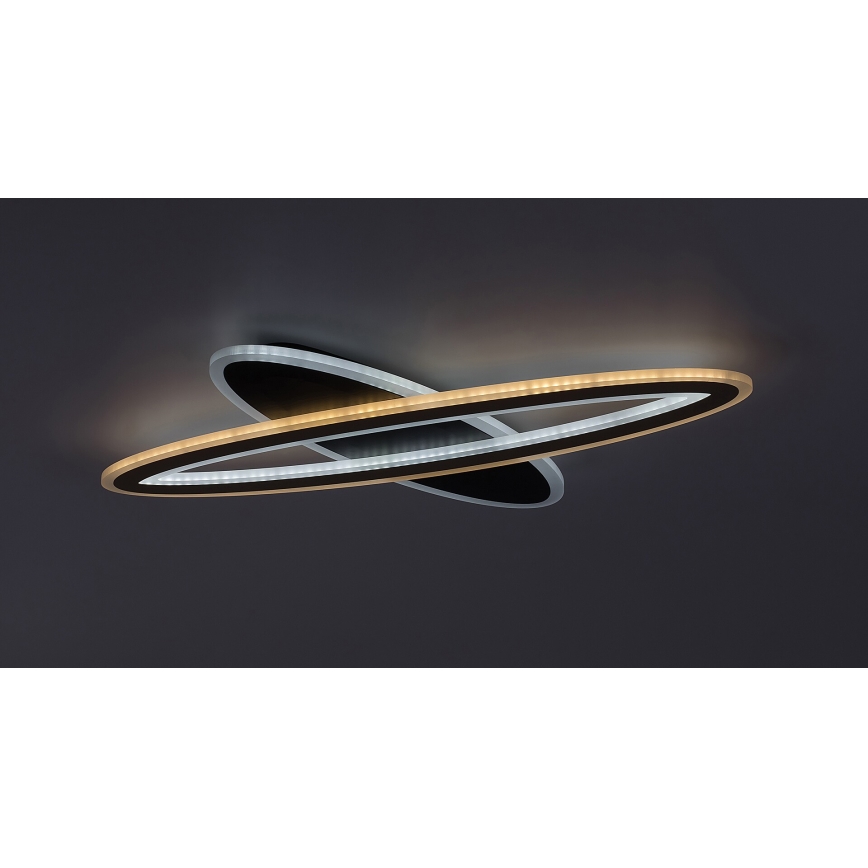 Rabalux - stmievateľné stropné LED svietidlo LED/70W/230V 3000/4000/6000K čierne + diaľkové ovládanie pr. 70 cm