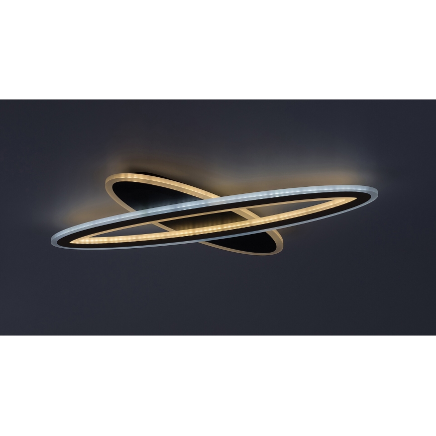 Rabalux - stmievateľné stropné LED svietidlo LED/70W/230V 3000/4000/6000K čierne + diaľkové ovládanie pr. 70 cm