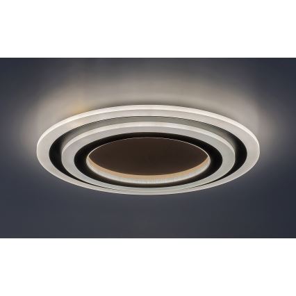 Rabalux - LED Stmievateľné stropné svietidlo LED/56W/230V 3000/4000/6000K matný chróm/čierna + diaľkové ovládanie