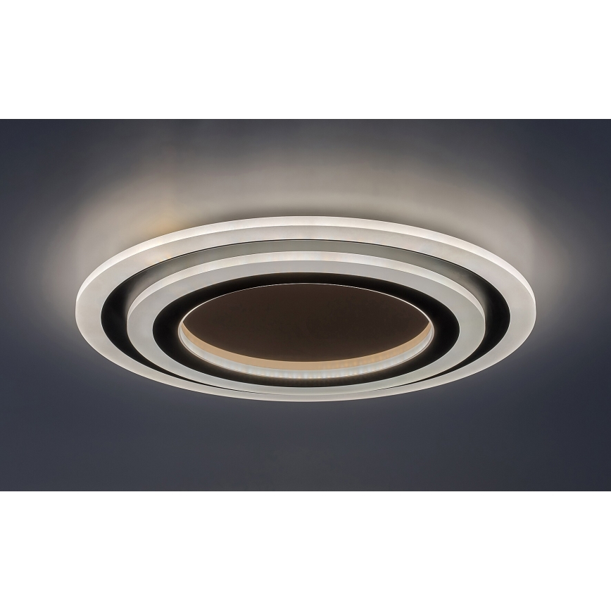 Rabalux - LED Stmievateľné stropné svietidlo LED/56W/230V 3000/4000/6000K matný chróm/čierna + diaľkové ovládanie