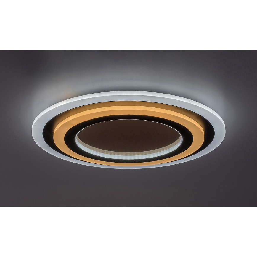 Rabalux - LED Stmievateľné stropné svietidlo LED/56W/230V 3000/4000/6000K matný chróm/čierna + diaľkové ovládanie