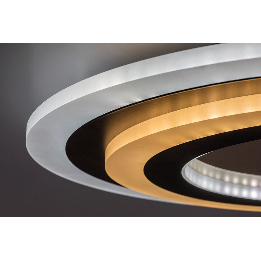 Rabalux - LED Stmievateľné stropné svietidlo LED/56W/230V 3000/4000/6000K matný chróm/čierna + diaľkové ovládanie