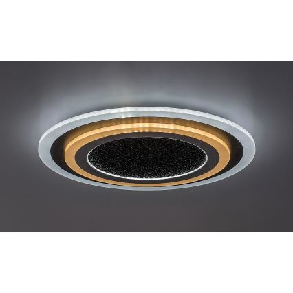 Rabalux - LED Stmievateľné stropné svietidlo LED/56W/230V 3000/4000/6000K čierna + diaľkové ovládanie