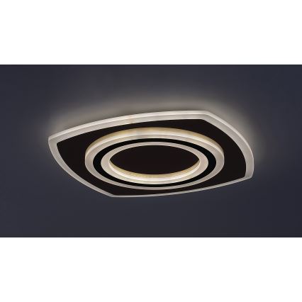 Rabalux - LED Stmievateľné stropné svietidlo LED/60W/230V 3000/4000/6000K matný chróm/čierna + diaľkové ovládanie
