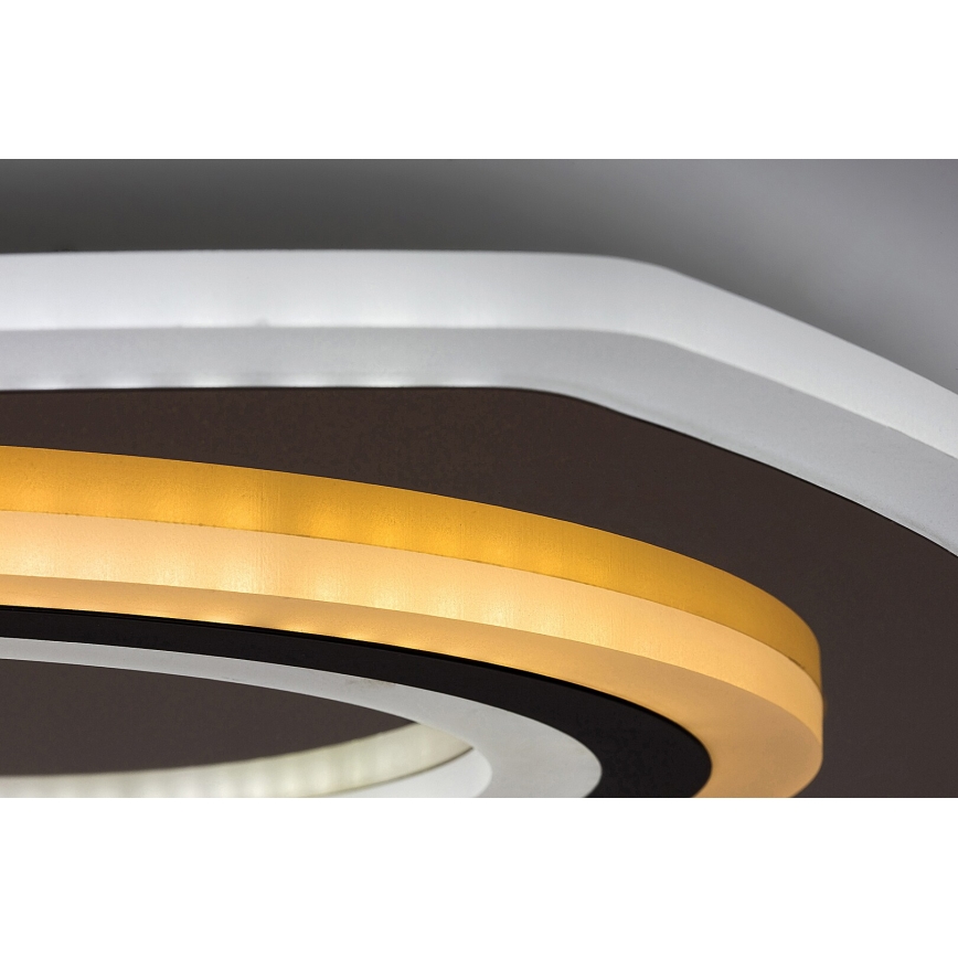 Rabalux - LED stmievateľné stropné svietidlo LED/60W/230V 3000/4000/6000K matný chróm/čierna + diaľkové ovládanie 48x48 cm