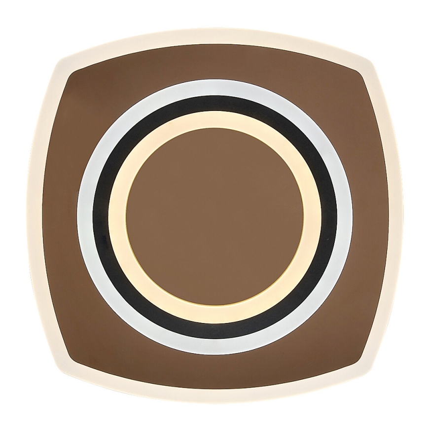 Rabalux - LED stmievateľné stropné svietidlo LED/60W/230V 3000/4000/6000K matný chróm/čierna + diaľkové ovládanie 48x48 cm