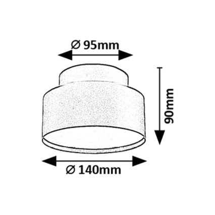 Rabalux - LED Stropné svietidlo LED/24W/230V 3000K čierne pr. 14 cm
