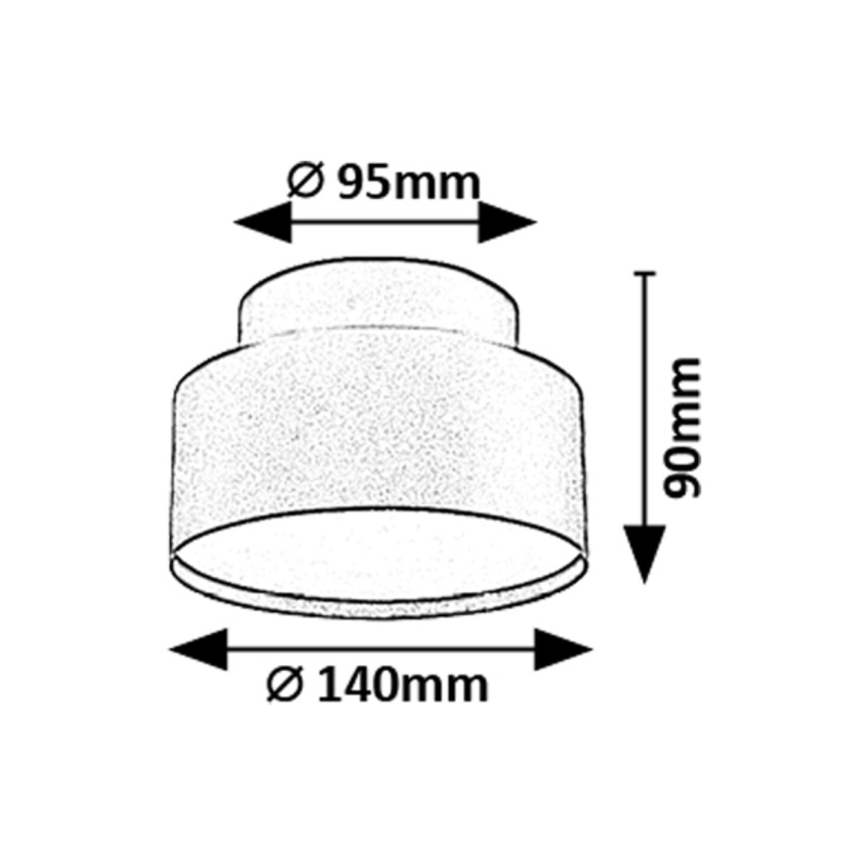Rabalux - LED Stropné svietidlo LED/24W/230V 3000K čierne pr. 14 cm