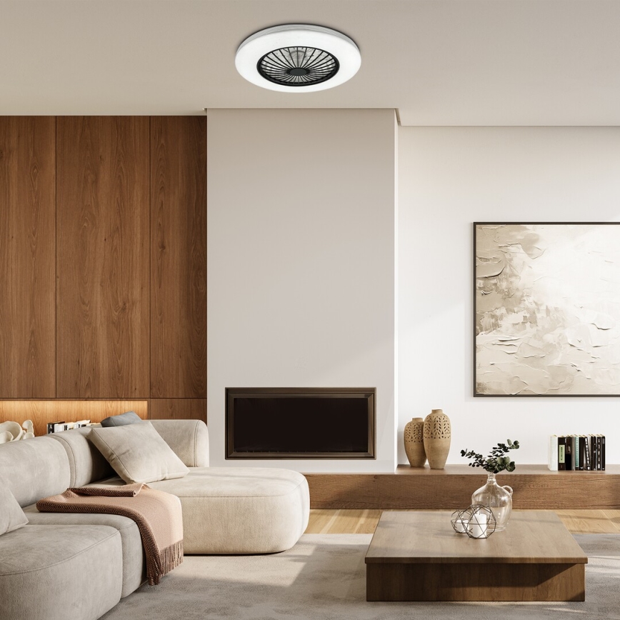 Rabalux - LED Stmievateľné stropné svietidlo s ventilátorom LED/48W/230V 3000-6500K + diaľkové ovládanie