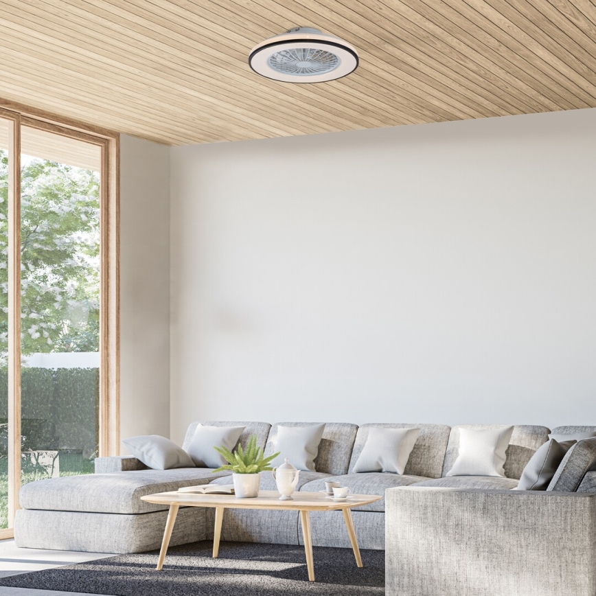 Rabalux - LED Stmievateľné stropné svietidlo s ventilátorom LED/48W/230V 3000-6500K + diaľkové ovládanie