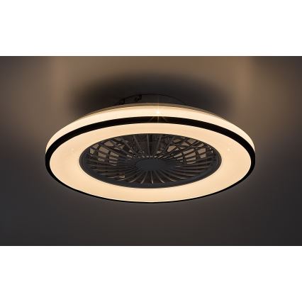 Rabalux - LED Stmievateľné stropné svietidlo s ventilátorom LED/48W/230V 3000-6500K + diaľkové ovládanie