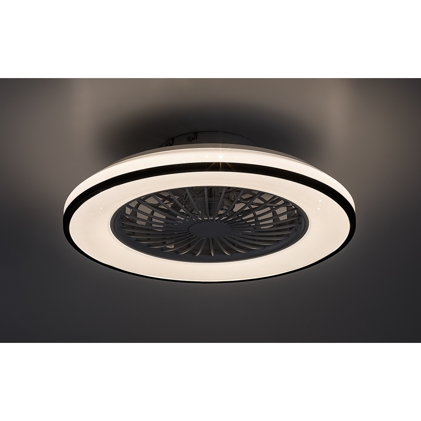 Rabalux - LED Stmievateľné stropné svietidlo s ventilátorom LED/48W/230V 3000-6500K + diaľkové ovládanie