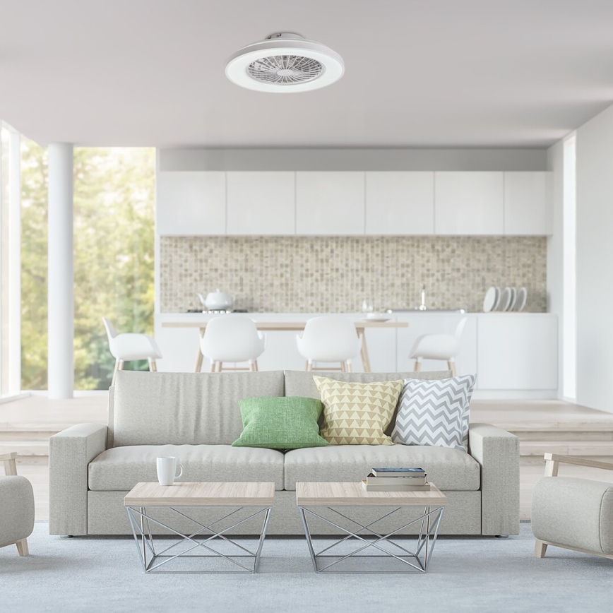 Rabalux - LED Stmievateľné stropné svietidlo s ventilátorom LED/48W/230V 3000-6500K + diaľkové ovládanie
