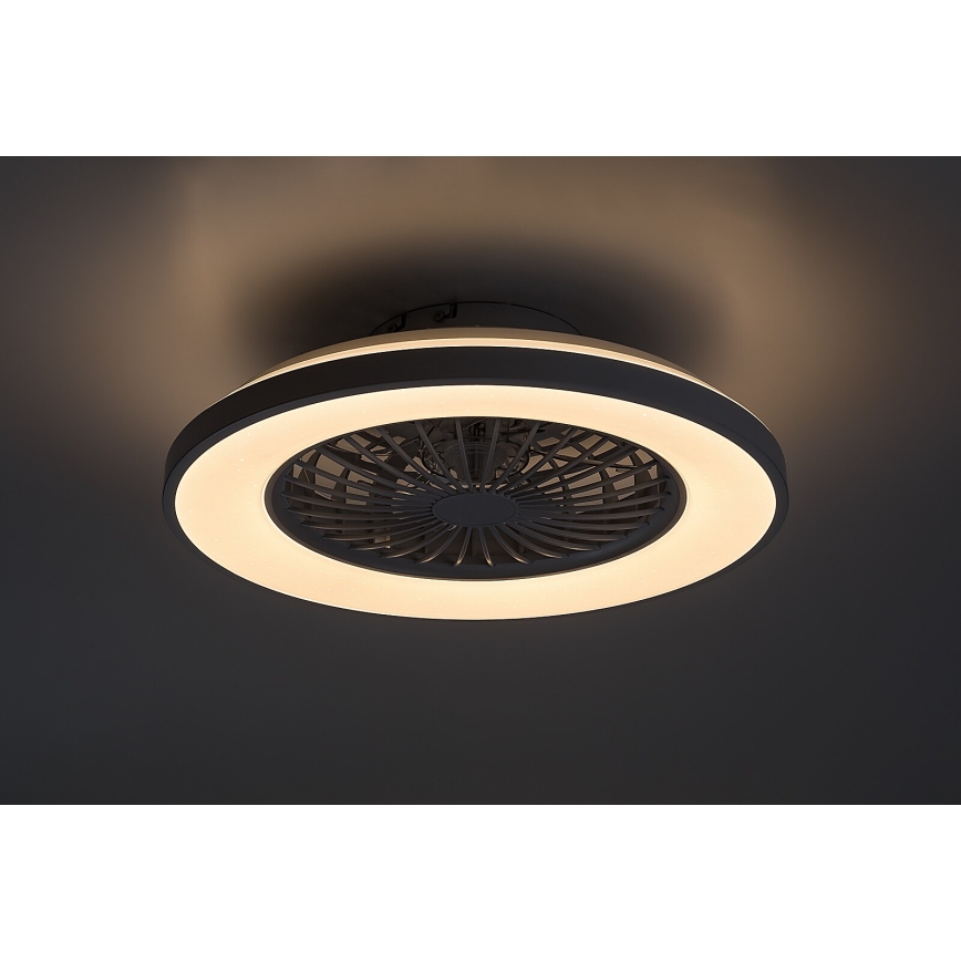 Rabalux - LED Stmievateľné stropné svietidlo s ventilátorom LED/48W/230V 3000-6500K + diaľkové ovládanie