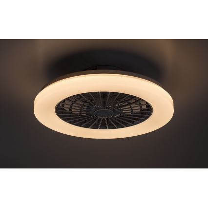 Rabalux - LED RGB Stmievateľné stropné svietidlo s ventilátorom LED/48W/230V 3000-6500K + diaľkové ovládanie
